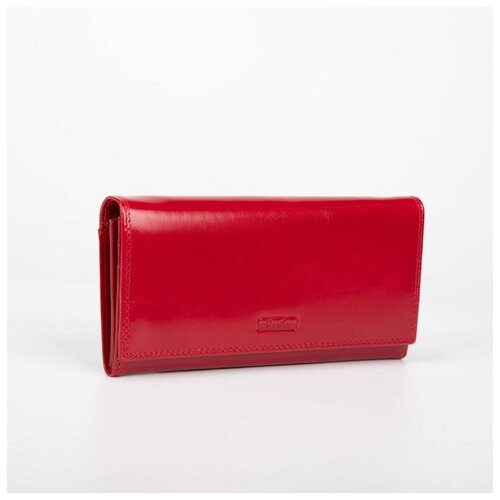 фото Кошелек жен 06-01-01.19*3*9. 2 отд молн. 4 отд. д/карт на клапане. красный 6924282 сима-ленд