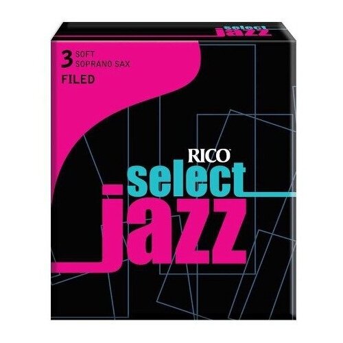 Трости для саксофона сопрано Rico RSF10SSX3S Select Jazz трости для саксофона альт daddario rsf10asx2h select jazz