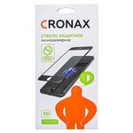 Полноэкранное защитное стекло CRONAX для телефона Apple iPhone XS Max, iPhone 11 Pro Max / Ударопрочное стекло на смартфон Эпл Айфон Икс ЭС Макс, Айфон 11 Про Макс / Закаленное стекло с олеофобным покрытием на весь экран / Черный - изображение