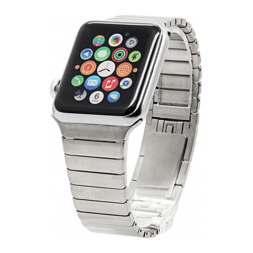 Металлический ремешок для Apple Watch 38/40 mm, Блочный (серебристый)