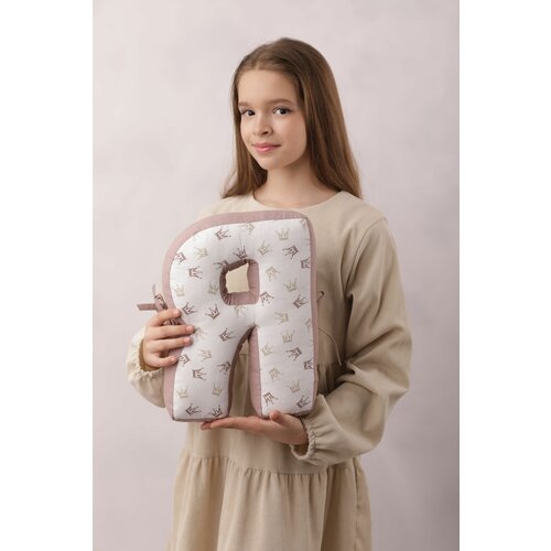 Pusik Подушки буквы декоративные бортики в детскую кроватку, рисунок короны, буква Я