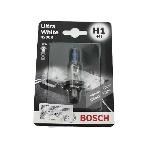 Лампа 12v 55w H1 Ultra White (Blister) Bosch арт. 1 987 301 088