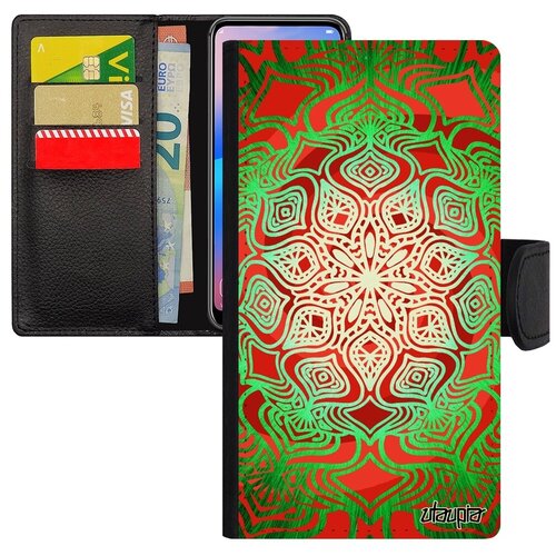 фото Модный чехол книжка на телефон // apple iphone 8 // "мандала" пентаграмма радуга, utaupia, цветной