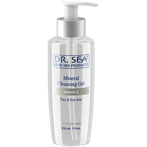 Очищающий минеральный гель для лица и глаз с витамином Е DrSea Mineral Cleansing Gel for Face and Eye Area 210 млгр 2154₽