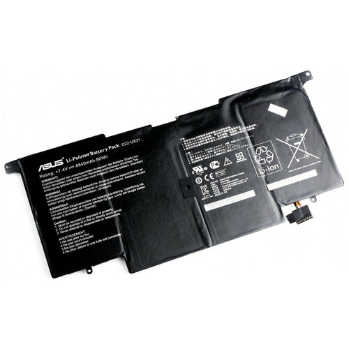 Аккумулятор для ноутбука ASUS Zenbook UX31 UX31A UX31E (7.4V 6840mAh) P/N: C22-UX31 C23-UX31 аккумулятор акб батарея c22 ux31 для ноутбука asus ux31a 7 4в 6840мач