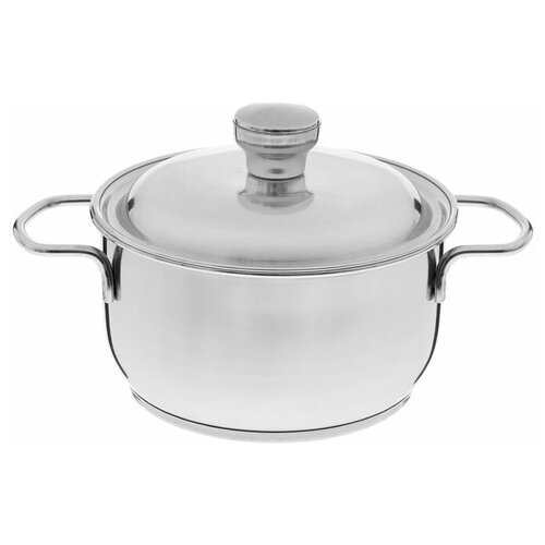 Кастрюля Классика-прима 15 л d 16 см металлическая крышка капсульное дно с теплораспределительным слоем цвет серебряный 4075₽