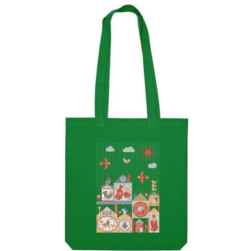 фото Сумка шоппер us basic, зеленый