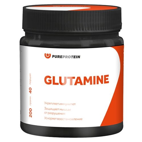 фото Аминокислота pure protein l-glutamine, яблоко, 200 гр. pureprotein