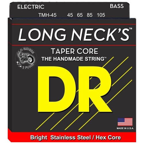 DR Strings TMLH-45 LONG NECKS Струны для 4-струнной бас-гитары