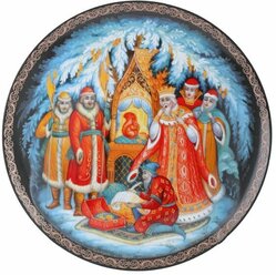 Тарелка сувенирная Сказка о царе Салтане. А.С.Пушкин, 20 см