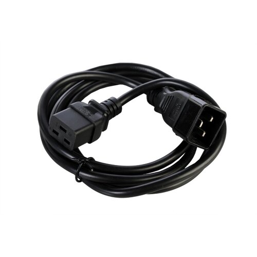 ЦМО Шнур (кабель) питания с заземлением IEC 60320 C19/IEC 60320 C20, 16А/250В (3x1,5), длина 1,8 м. цмо шнур питания с заземлением iec 60320 c13 iec 60320 c14 10 а 250 в 3 1 0 длина 1 8 м