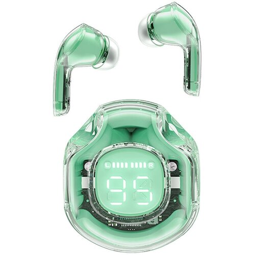 Беспроводные наушники ACEFAST T8 Crystal color bluetooth earbuds зелёные (Mint green)