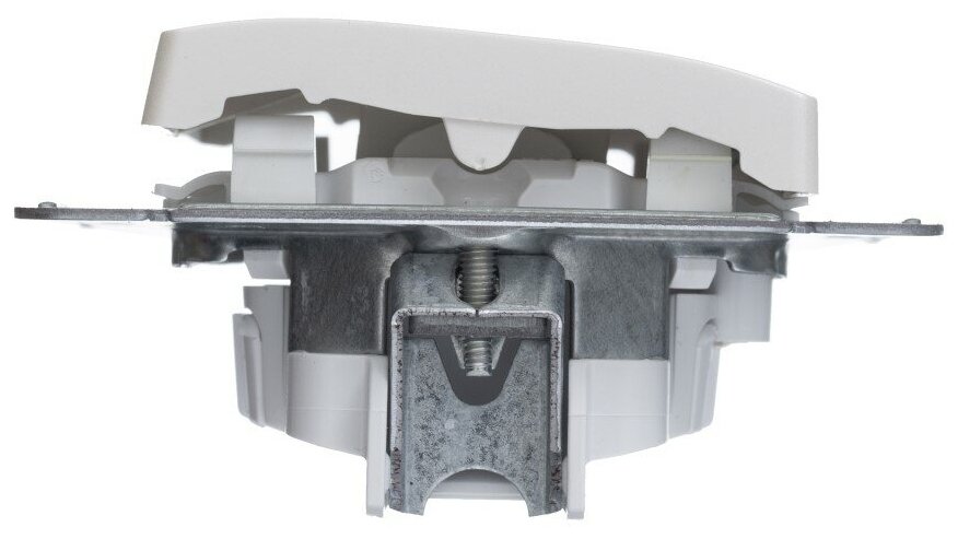 Glossa GSL000653 Выключатель двухклавишный с подсветкой (10 А, под рамку, скрытая установка, перламутр) Schneider Electric - фото №5