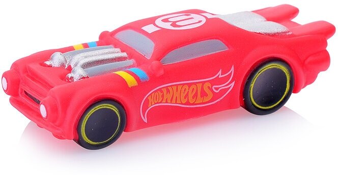 фото Игрушка для ванны красная "Машинка Хот Вилс" 1 шт, сетка, хенгтег