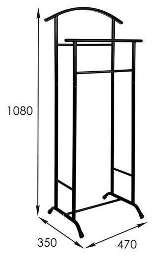 Вешалка гардеробная Стиль, 47х34,8х108 см, цвет чёрный