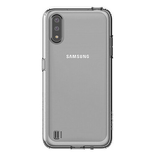 фото Чехол (клип-кейс) samsung galaxy m01 araree m cover прозрачный (gp-fpm015kdatr)