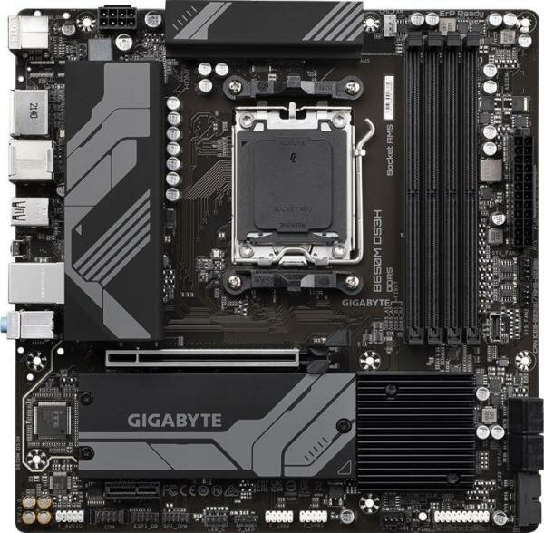 Материнская плата GigaByte B650M DS3H Socket AM5 AMD B650 4xDDR5 1xPCI-E 16x 1xPCI-E 1x 4xSATA III mATX Retail