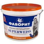 Краска акриловая Фаворит ВДАК-20И SUPERWEISS влагостойкая матовая - изображение