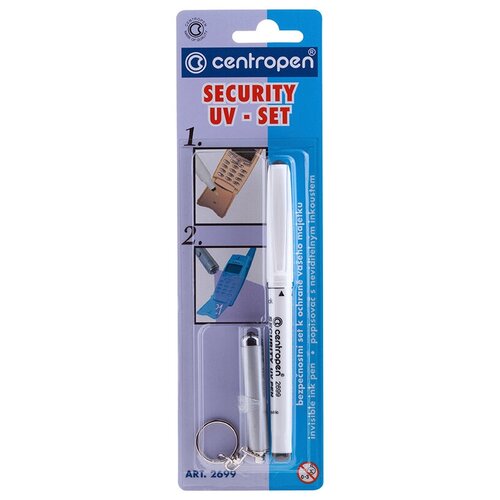 фото Маркер перманентный ультрафиолетовый "security uv-pen", фонарик, блистер centropen