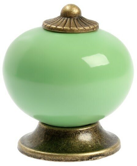 Ручка кнопка DOME Ceramics 003, керамическая, зеленая 9448231