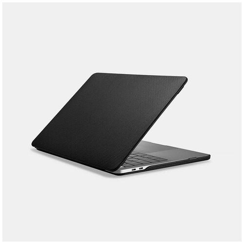 фото Чехол- накладка для macbook pro 13.3 2016-2020 из натуральной кожи, black icarer