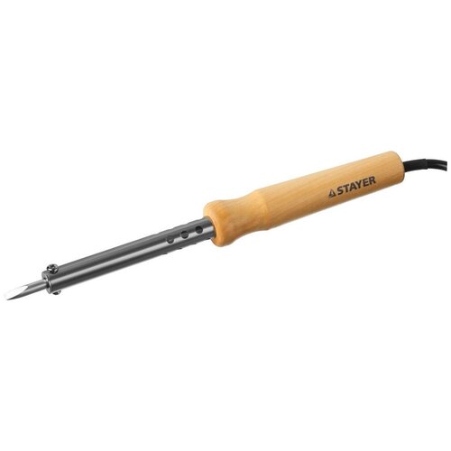 Электропаяльник STAYER Maxterm 80Вт 220В клин деревянная рукоятка 55310-80 115900₽