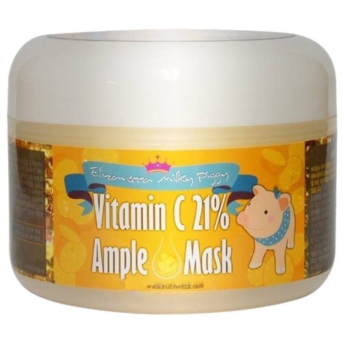 Маска для лица с витамином С разогревающая, elizavecca milky piggy vitamin c 21% ample mask 100 мл