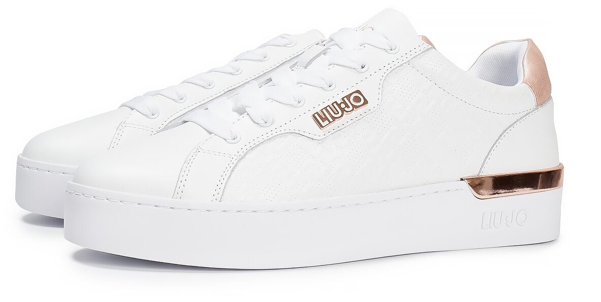 Кеды LIU JO, размер 38, белый/розовый — фото 1