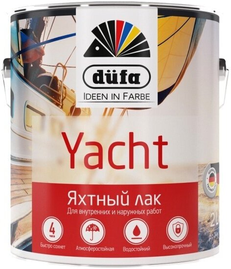 Лак яхтный алкидно-полиуретановый Dufa Retail Yacht глянцевый 750 мл.