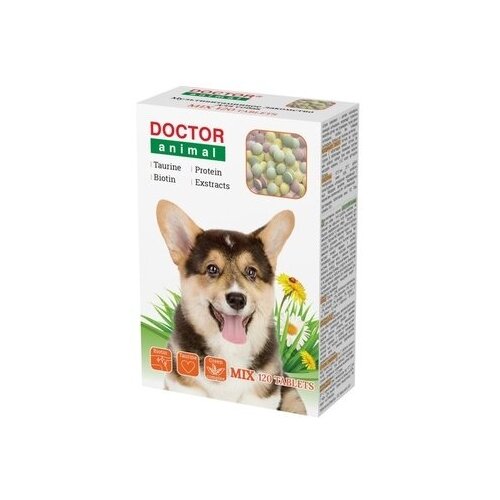 Бионикс Мультивитаминное лакомство Doctor Animal Mix для собак 120 таблеток 116072 0,055 кг 54184 (2 шт)