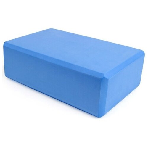 Блок (Кубик) для йоги и фитнеса классический 22.8x15.2x7.6 синий