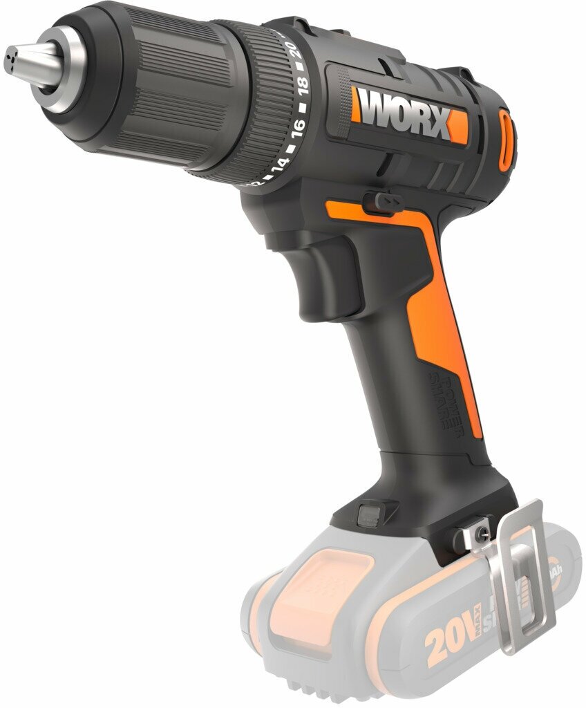 Дрель-шуруповерт аккумуляторная WORX WX108.9 50Нм 20В без АКБ и ЗУ