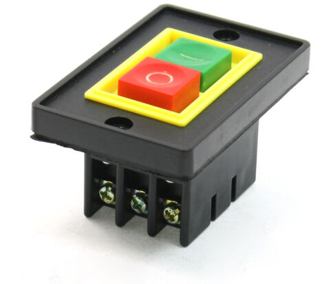 Выключатель контрольный / кнопка старта и остановки QCS1 380V 2kW 10A с резиновой прослойкой (Д) - фотография № 1