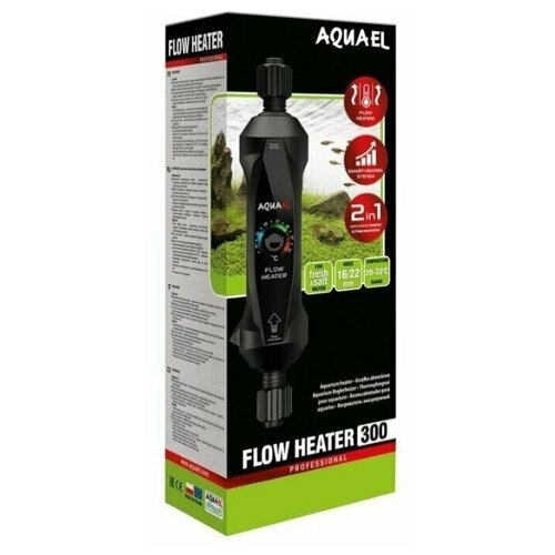 Нагреватель AQUAEL FLOW HEATER 300W для аквариума 100 - 600 л, проточный (пластиковый, регулируемый)