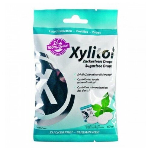 Xylitol Functional Drops профилактические леденцы с ксилитом, 60 г, мята