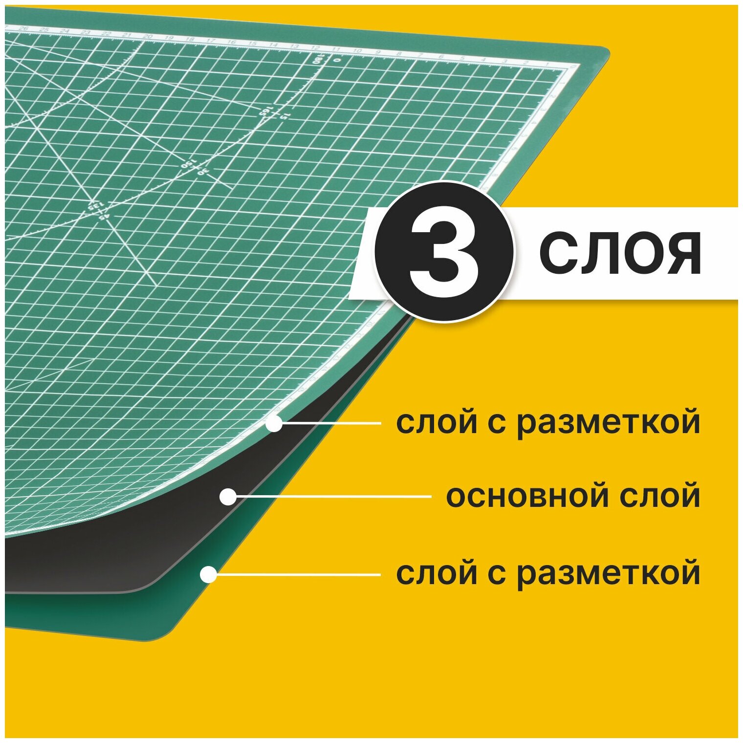 Настольное покрытие BRAUBERG 236903 60х45 см зеленый 1 шт. 45 см 60 см 1 см 3 мм 1160 г - фото №12