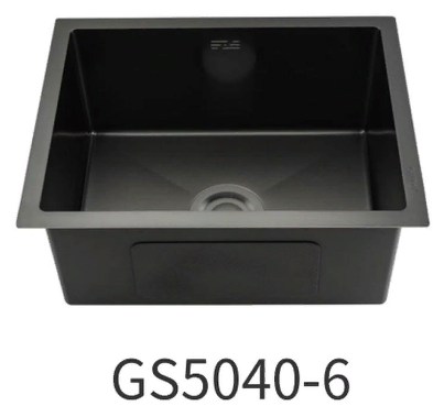 Врезная мойка для кухни Gappo нержавеющая сталь (GS5040) цвет черный - фотография № 1