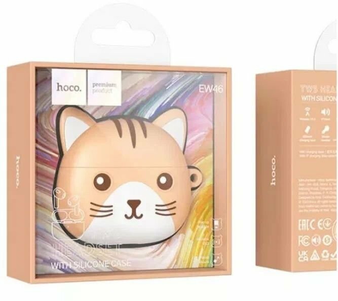 Наушники bluetooth Hoco EW46 TWS khaki cat (хаки) хаки