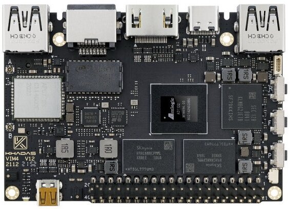 Khadas VIM4 ARM Cortex-A73 4-Core + Cortex-A53 4-Core Amlogic A311D2 2.2GHz 8+32GB KVIM4-001