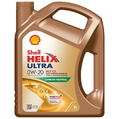 фото Моторное масло shell helix ultra ect с5 0w-20 5л