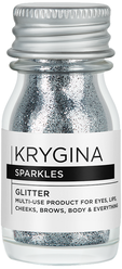 Мультифункциональные блестки Sparkles Silver, Krygina Cosmetics, серебряный, 9 г