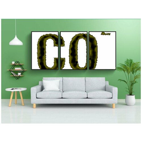 фото Набор модулных постеров для интерьера "co2, глобальное потепление, глобальный" 60x90 см. в тубусе, без рамки lotsprints