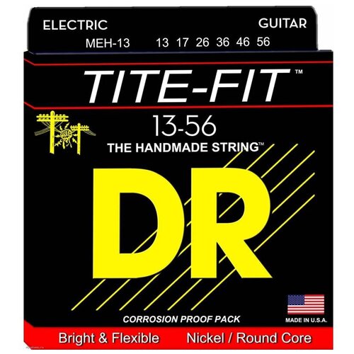 Струны для электрогитары DR MEH-13 (13-56) Tite-Fit