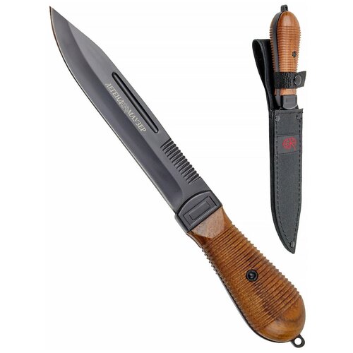 фото Нож туристический pirat "легенда маузер", кожанные ножны, длина клинка 16 см