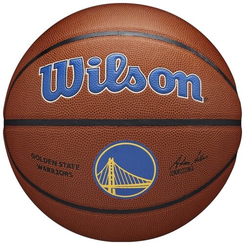 Мяч баскетбольный WILSON NBA Golden State Warriors, арт. WTB3100XBGOL р.7, PU, бутиловая камера , коричневый