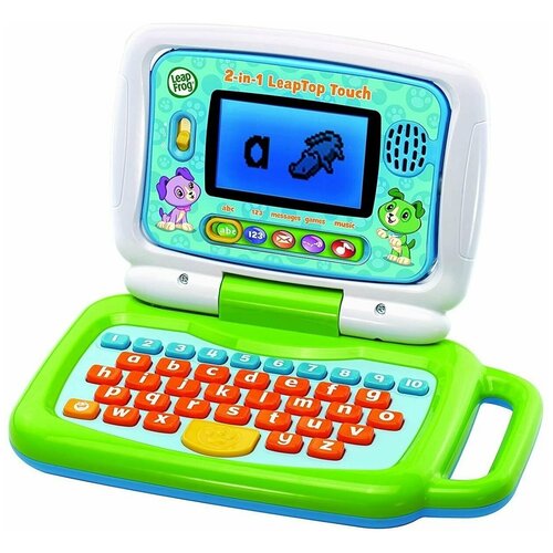 фото Leapfrog 2 в 1 ноутбук с сенсорным экраном leaptop, зеленый, обучающий планшет для детей с 10 режимами игры, для детей от 2 лет нет бренда