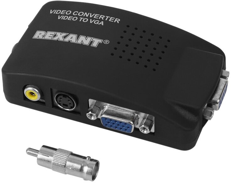 Конвертер BNC + S-video на VGA REXANT преобразователь видеосигнала