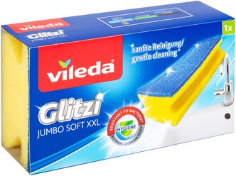 Губка для ванной Vileda Glitzi Jumbo, желтый/синий
