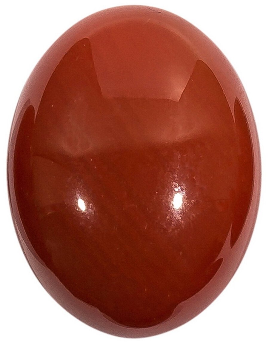 фото Кабошон из красного Сердолика, овальный, размер 20х15 мм, вес 4 грамм