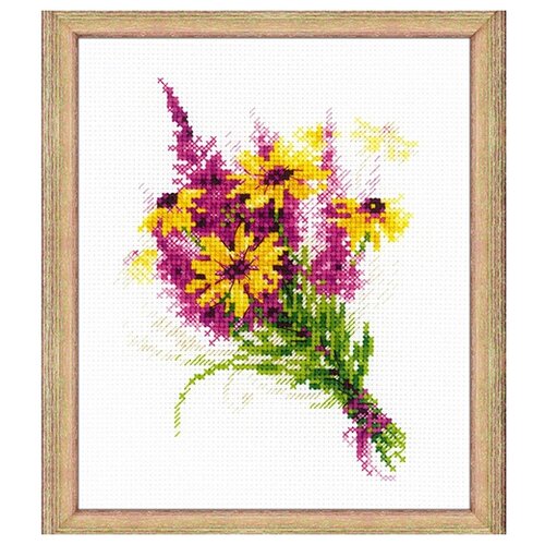 фото 1577 набор для вышивания riolis 'букетик с рудбекией', 15*18 см риолис